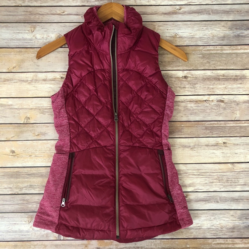 Lululemon Down For a Run Puffer Vest Berry Color